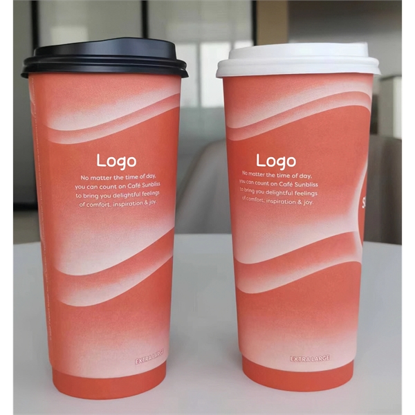 24OZ PE Double Wall Paper HotCup and Lid - 24OZ PE Double Wall Paper HotCup and Lid - Image 2 of 2