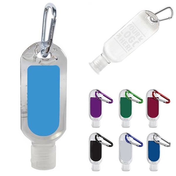 2 oz Hand Sanitizer Gel with Carabiner - 2 oz Hand Sanitizer Gel with Carabiner - Image 2 of 2