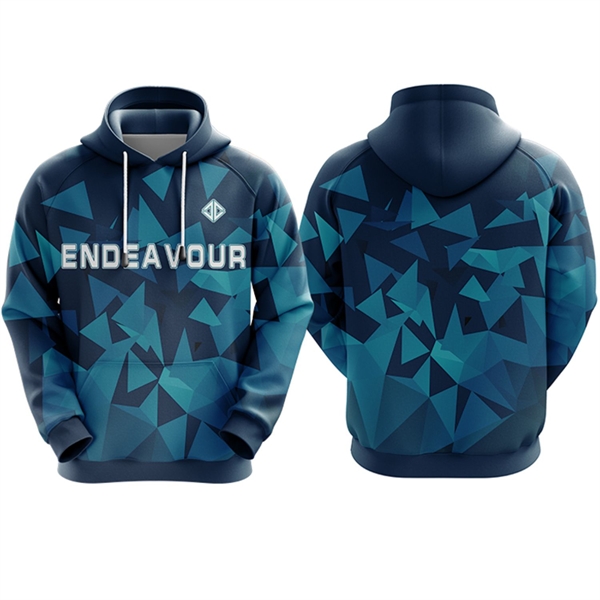 Unisex 310 GSM Interlock Fleece Sublimation Pullover Hoodies - Unisex 310 GSM Interlock Fleece Sublimation Pullover Hoodies - Image 3 of 4