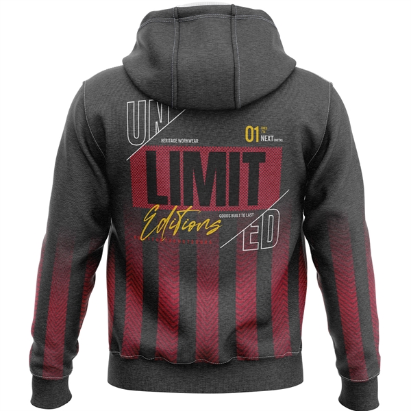 Unisex 310 GSM Interlock Fleece Sublimation Pullover Hoodies - Unisex 310 GSM Interlock Fleece Sublimation Pullover Hoodies - Image 1 of 4