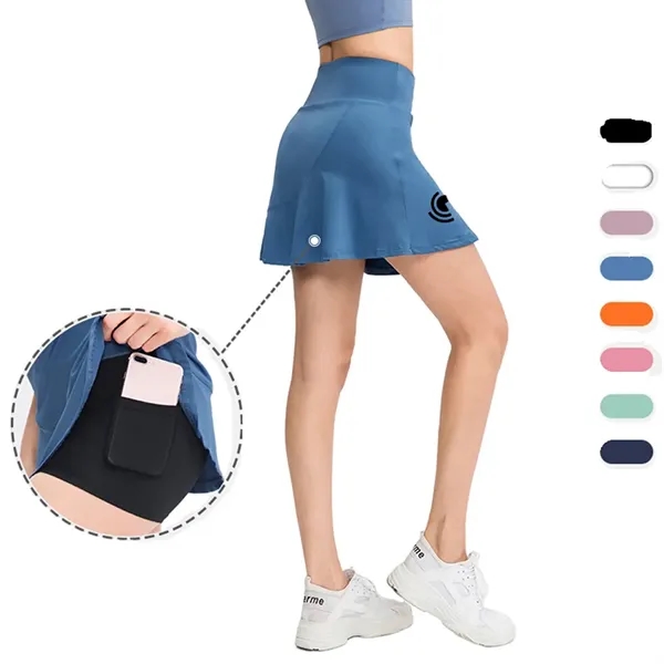 Womens Workout Shorts Sports Skirts Skort - Womens Workout Shorts Sports Skirts Skort - Image 0 of 1