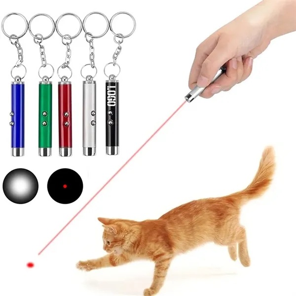 Mini Pet Laser Pointer Flashlight Keychain - Mini Pet Laser Pointer Flashlight Keychain - Image 0 of 1