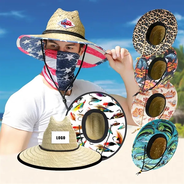 Natural Lifeguard Straw Hats - Natural Lifeguard Straw Hats - Image 1 of 1