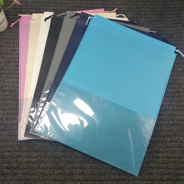 Non-woven PVC Drawstring Shoes Bag - Non-woven PVC Drawstring Shoes Bag - Image 1 of 1