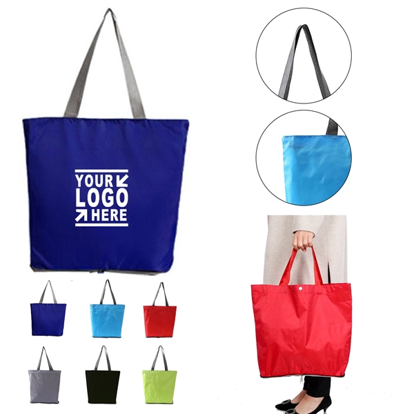 Lightweight Packable Foldable Grocery Reusable Shopping Bag - Lightweight Packable Foldable Grocery Reusable Shopping Bag - Image 0 of 4