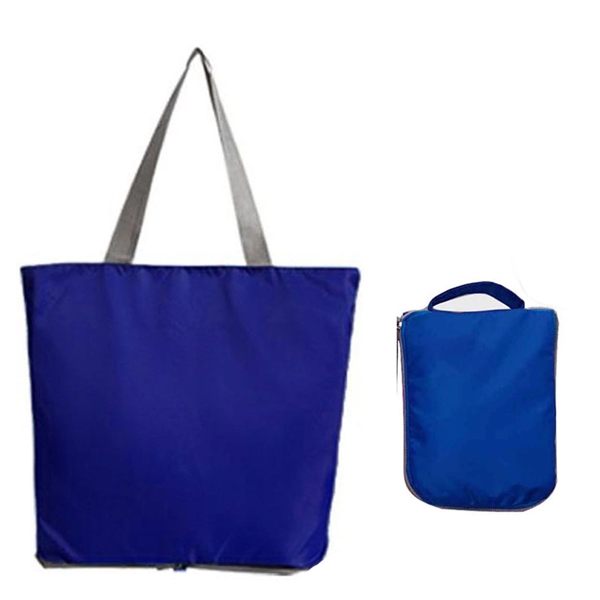 Lightweight Packable Foldable Grocery Reusable Shopping Bag - Lightweight Packable Foldable Grocery Reusable Shopping Bag - Image 2 of 4