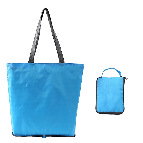 Lightweight Packable Foldable Grocery Reusable Shopping Bag - Lightweight Packable Foldable Grocery Reusable Shopping Bag - Image 3 of 4