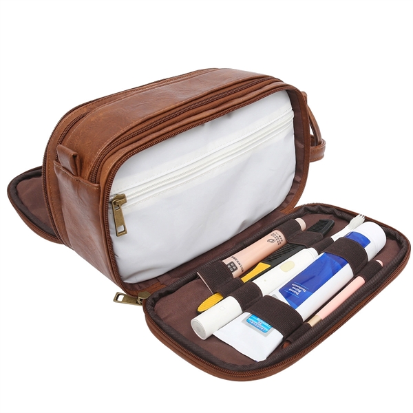 Pu Leather Toiletry Bag - Pu Leather Toiletry Bag - Image 1 of 4