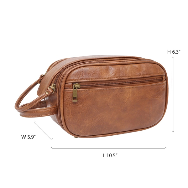 Pu Leather Toiletry Bag - Pu Leather Toiletry Bag - Image 3 of 4