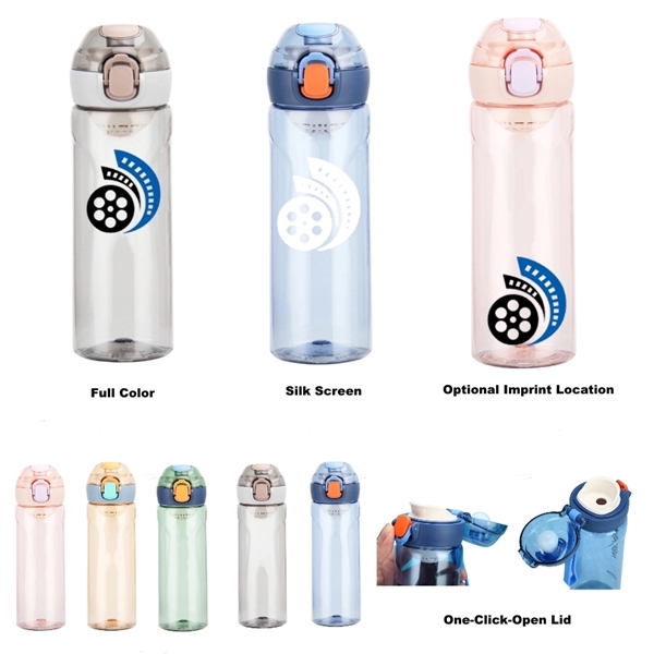 Portable Plastic 18 oz BPA Free Reusable Water Bottle - Portable Plastic 18 oz BPA Free Reusable Water Bottle - Image 0 of 15