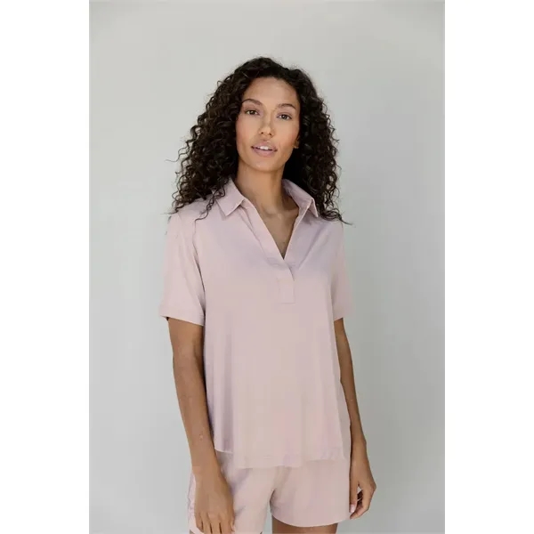 Women's Stretch Knit Short Sleeve Polo - Women's Stretch Knit Short Sleeve Polo - Image 0 of 5