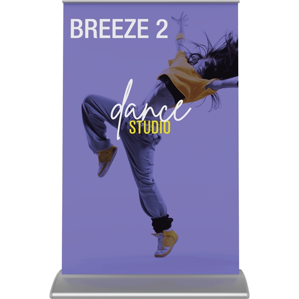 Breeze 2 Tabletop Banner Stand with Vinyl Graphic - Breeze 2 Tabletop Banner Stand with Vinyl Graphic - Image 1 of 2