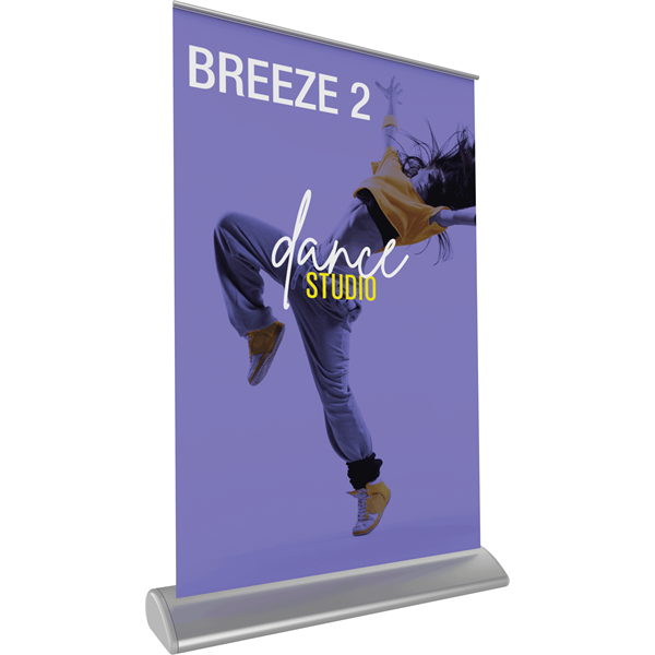 Breeze 2 Tabletop Banner Stand with Vinyl Graphic - Breeze 2 Tabletop Banner Stand with Vinyl Graphic - Image 0 of 2