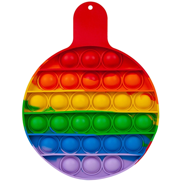 Round Fiddle Popper Silicone Sensory Toy