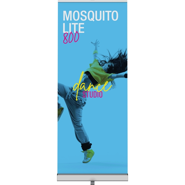 Mosquito Lite Silver Retractable Banner Stand - Mosquito Lite Silver Retractable Banner Stand - Image 1 of 2