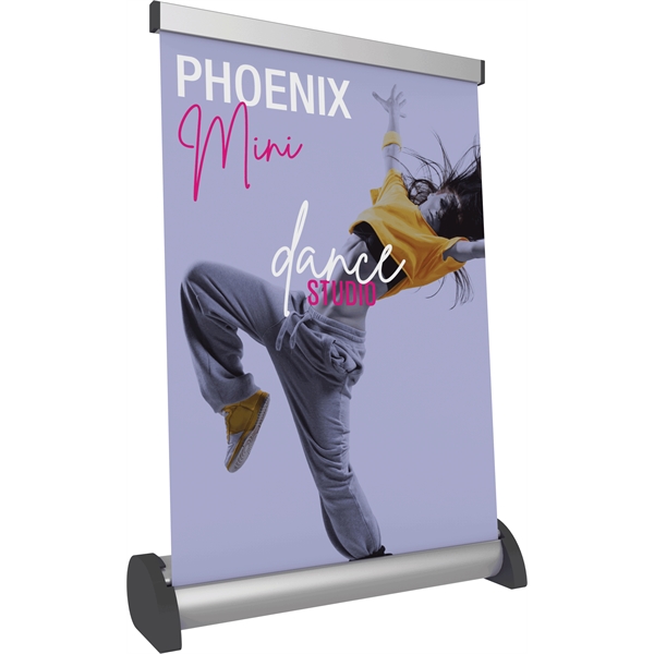 Phoenix Mini Silver Retractable Banner Stand - Phoenix Mini Silver Retractable Banner Stand - Image 0 of 3