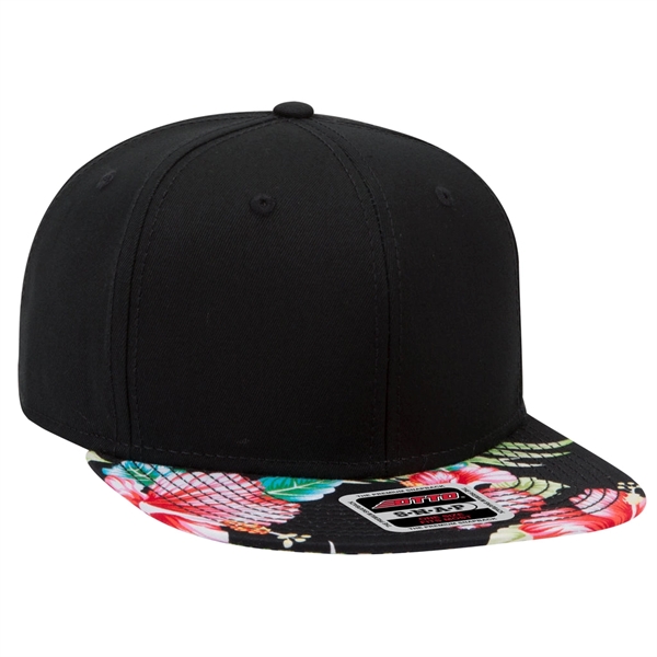 Otto 6 Panel Mid Pro Snapback Tropical Hat, Hawaiian Pattern - Otto 6 Panel Mid Pro Snapback Tropical Hat, Hawaiian Pattern - Image 1 of 2