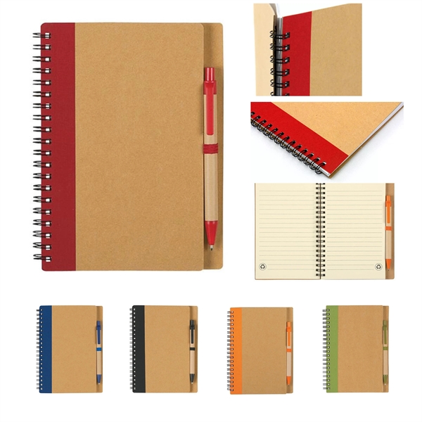 Kraft Paper Cover Lined Spiral Notebook - Kraft Paper Cover Lined Spiral Notebook - Image 0 of 7