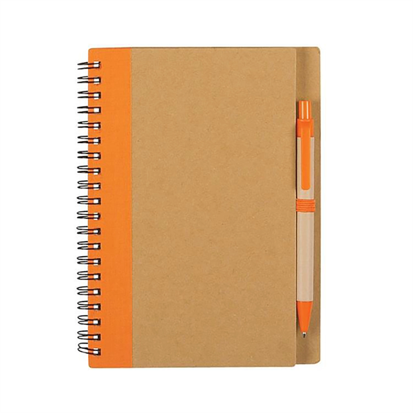 Kraft Paper Cover Lined Spiral Notebook - Kraft Paper Cover Lined Spiral Notebook - Image 2 of 7