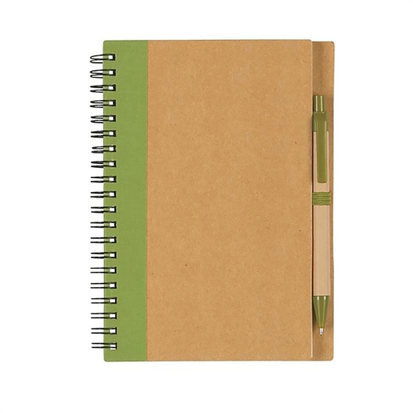 Kraft Paper Cover Lined Spiral Notebook - Kraft Paper Cover Lined Spiral Notebook - Image 4 of 7