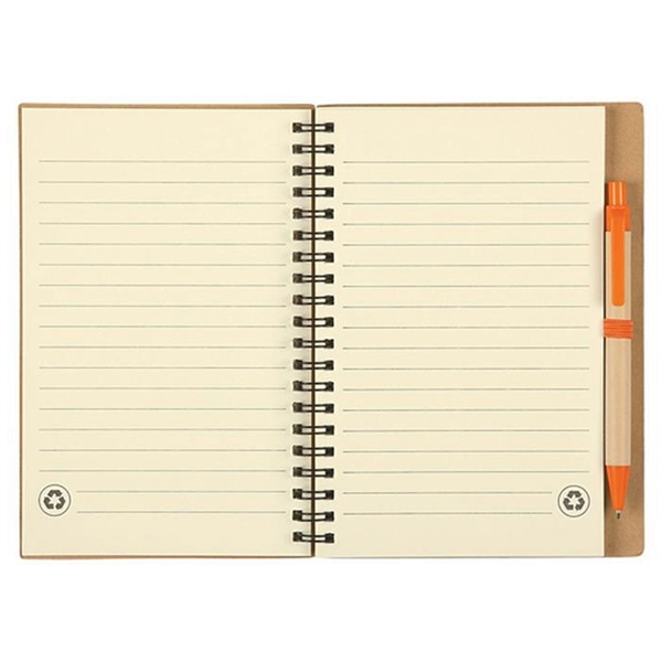 Kraft Paper Cover Lined Spiral Notebook - Kraft Paper Cover Lined Spiral Notebook - Image 6 of 7