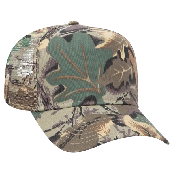 Otto Camouflage 5 Panel Mid Crown Trucker Hat - Otto Camouflage 5 Panel Mid Crown Trucker Hat - Image 1 of 2