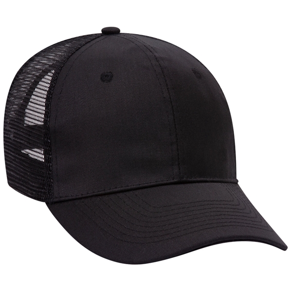 Otto 6 Panel Mid Profile Mesh Back Trucker Hat, Value Hat - Otto 6 Panel Mid Profile Mesh Back Trucker Hat, Value Hat - Image 2 of 2