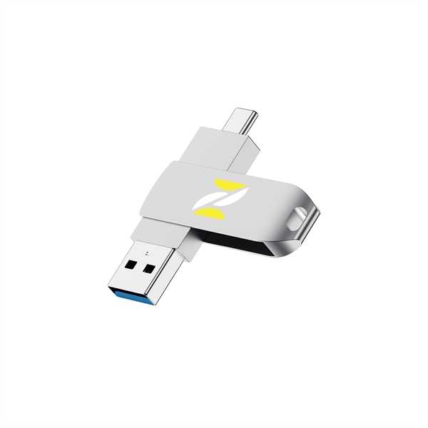Type-c Mobile Phone Computer Dual-Use Metal Flash Drive - Type-c Mobile Phone Computer Dual-Use Metal Flash Drive - Image 2 of 2