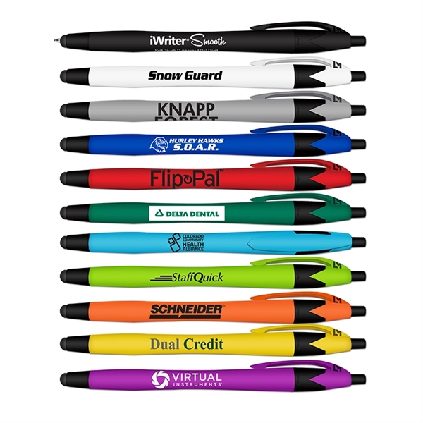 Rubberized Ball Point Pen and Stylus - Rubberized Ball Point Pen and Stylus - Image 0 of 10