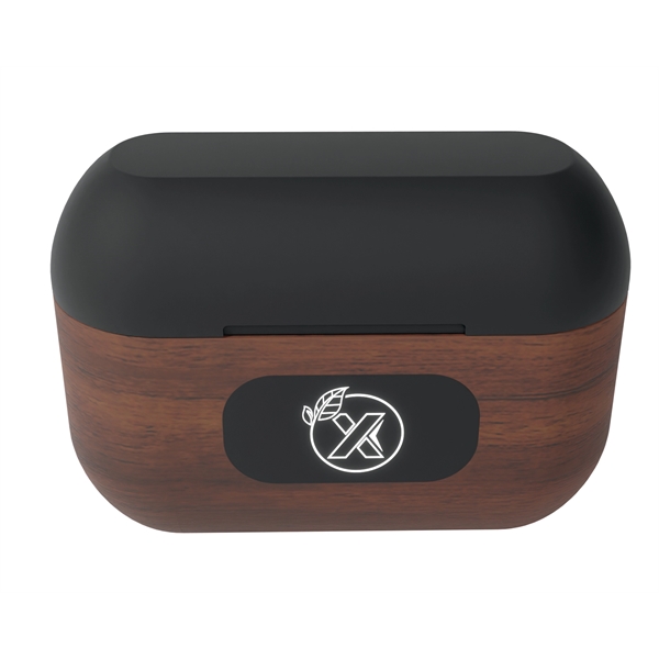 SCX Design™ Walnut Wood Wireless Earbuds and Charging Case - SCX Design™ Walnut Wood Wireless Earbuds and Charging Case - Image 1 of 3