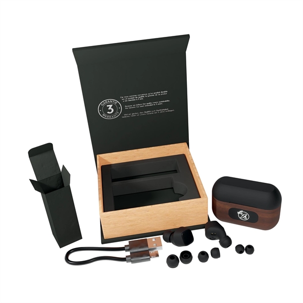 SCX Design™ Walnut Wood Wireless Earbuds and Charging Case - SCX Design™ Walnut Wood Wireless Earbuds and Charging Case - Image 3 of 3