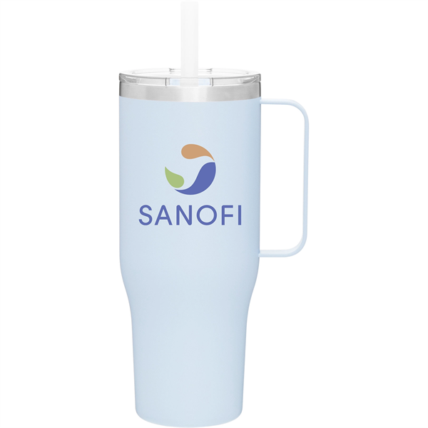 40 oz Denali Stainless Steel Insulated Travel Mug w/Straw - 40 oz Denali Stainless Steel Insulated Travel Mug w/Straw - Image 2 of 5