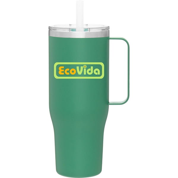 40 oz Denali Stainless Steel Insulated Travel Mug w/Straw - 40 oz Denali Stainless Steel Insulated Travel Mug w/Straw - Image 1 of 5