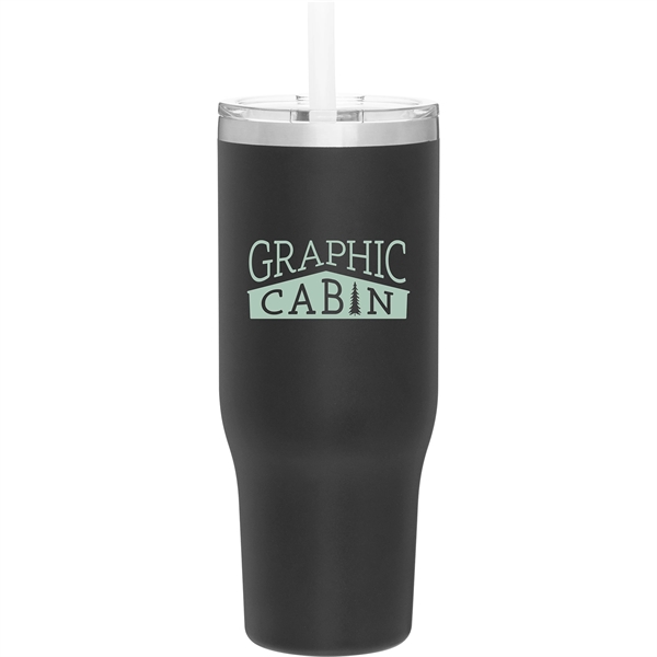 40 oz Elias Stainless Insulated Travel Tumbler w/Straw - 40 oz Elias Stainless Insulated Travel Tumbler w/Straw - Image 1 of 18
