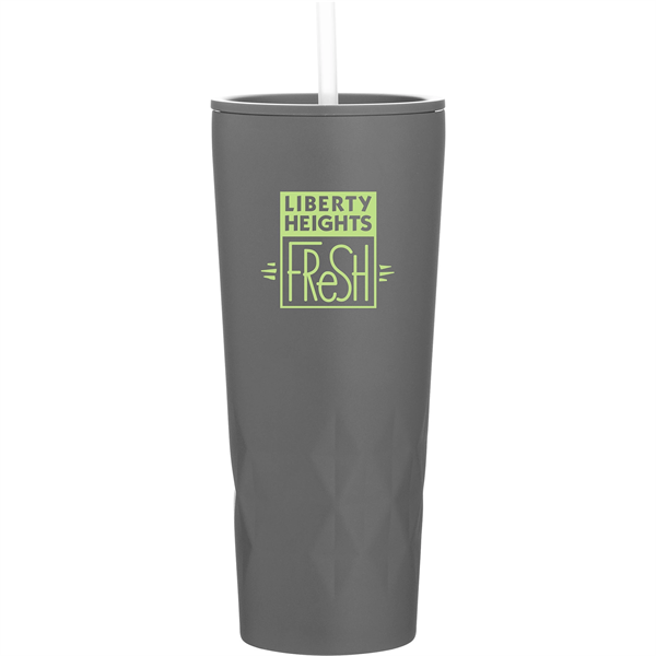 20.9 oz Triad Stainless Insulated Travel Tumbler w/Straw - 20.9 oz Triad Stainless Insulated Travel Tumbler w/Straw - Image 3 of 4