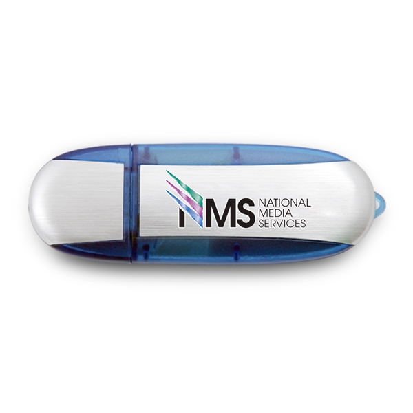 Lemont Brushed Aluminum Oval USB Flash Drive - Lemont Brushed Aluminum Oval USB Flash Drive - Image 0 of 27