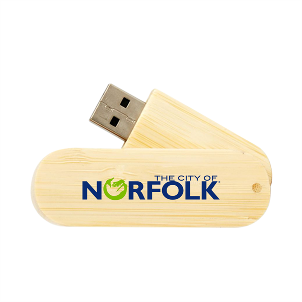 Hinsdale Eco-Friendly Bamboo Swivel USB - Hinsdale Eco-Friendly Bamboo Swivel USB - Image 0 of 3