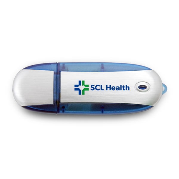 Lemont Brushed Aluminum Oval USB Flash Drive - Lemont Brushed Aluminum Oval USB Flash Drive - Image 2 of 27