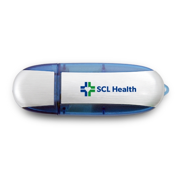 Lemont Brushed Aluminum Oval USB Flash Drive - Lemont Brushed Aluminum Oval USB Flash Drive - Image 3 of 27