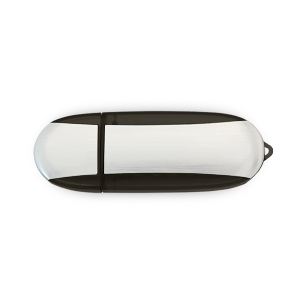 Lemont Brushed Aluminum Oval USB Flash Drive - Lemont Brushed Aluminum Oval USB Flash Drive - Image 4 of 27