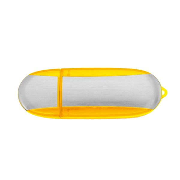 Lemont Brushed Aluminum Oval USB Flash Drive - Lemont Brushed Aluminum Oval USB Flash Drive - Image 8 of 27