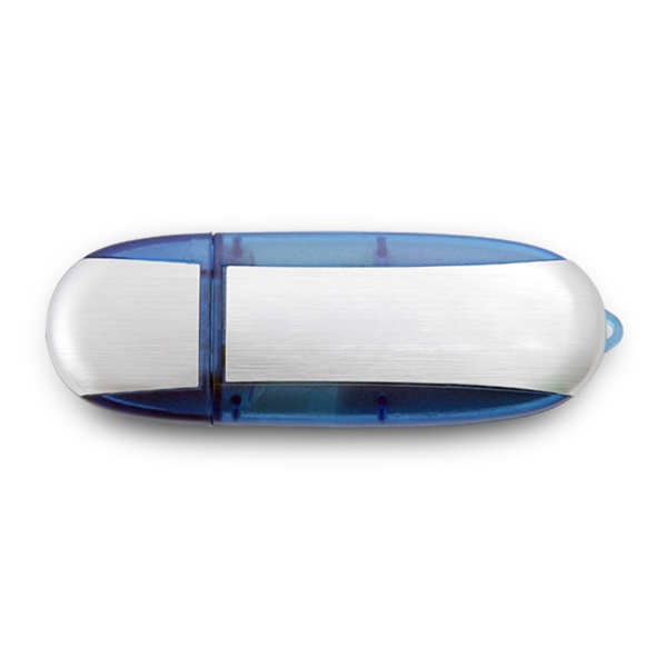 Lemont Brushed Aluminum Oval USB Flash Drive - Lemont Brushed Aluminum Oval USB Flash Drive - Image 9 of 27