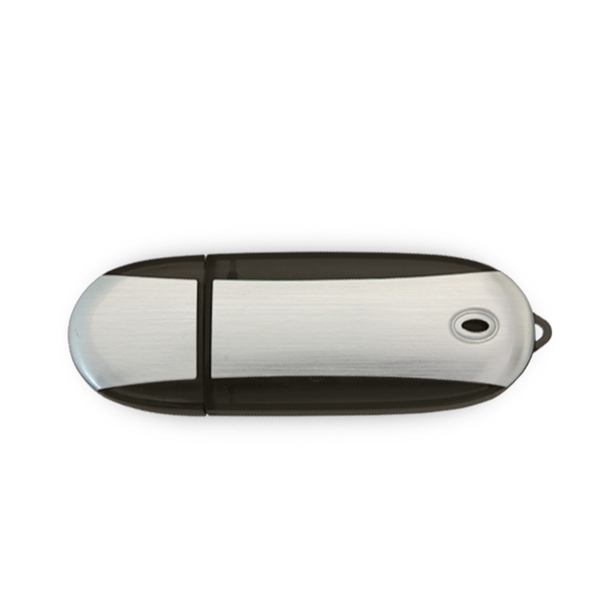 Lemont Brushed Aluminum Oval USB Flash Drive - Lemont Brushed Aluminum Oval USB Flash Drive - Image 10 of 27