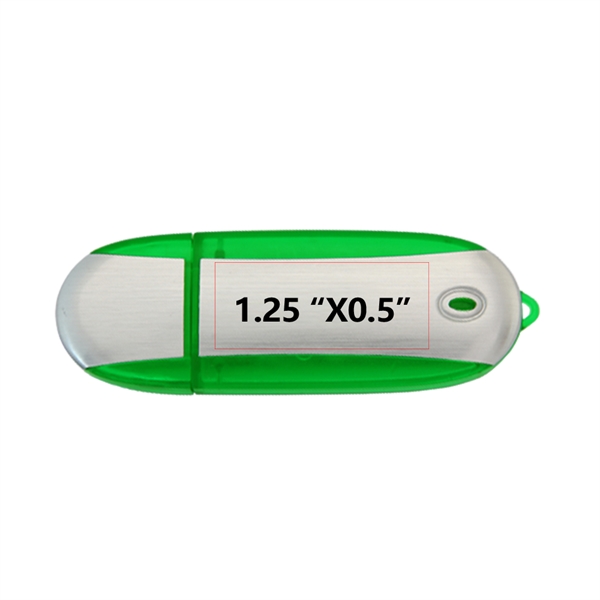 Lemont Brushed Aluminum Oval USB Flash Drive - Lemont Brushed Aluminum Oval USB Flash Drive - Image 16 of 27