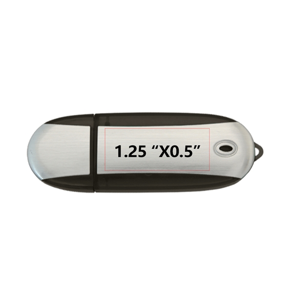 Lemont Brushed Aluminum Oval USB Flash Drive - Lemont Brushed Aluminum Oval USB Flash Drive - Image 18 of 27