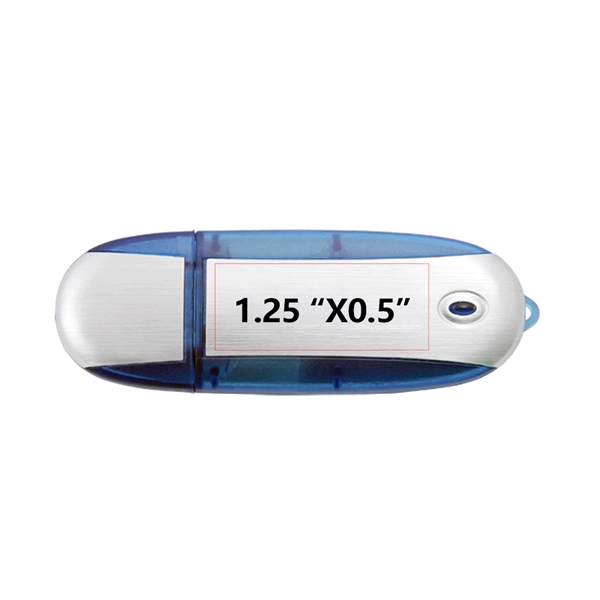 Lemont Brushed Aluminum Oval USB Flash Drive - Lemont Brushed Aluminum Oval USB Flash Drive - Image 19 of 27