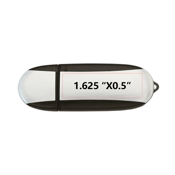 Lemont Brushed Aluminum Oval USB Flash Drive - Lemont Brushed Aluminum Oval USB Flash Drive - Image 23 of 27