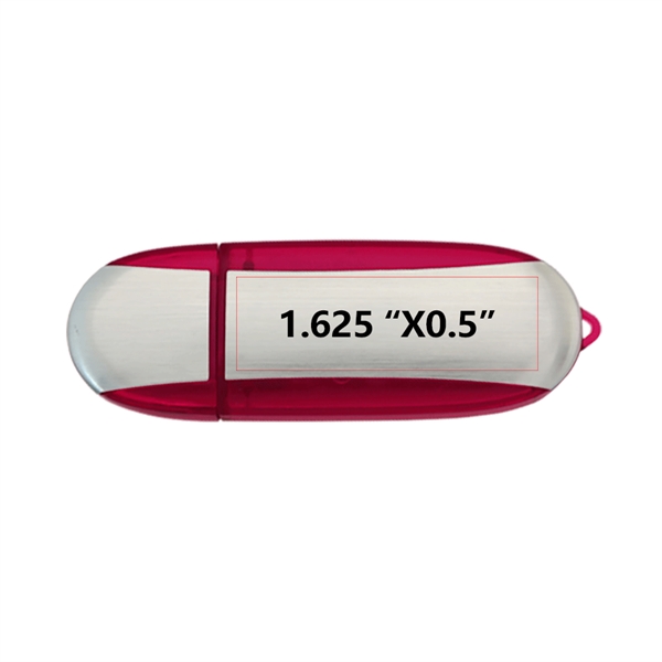 Lemont Brushed Aluminum Oval USB Flash Drive - Lemont Brushed Aluminum Oval USB Flash Drive - Image 25 of 27