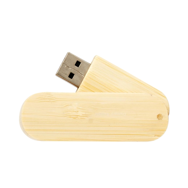 Hinsdale Eco-Friendly Bamboo Swivel USB - Hinsdale Eco-Friendly Bamboo Swivel USB - Image 2 of 3