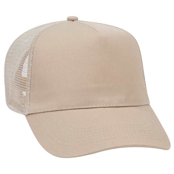 Otto 5 Panel Mid Profile Mesh Back Trucker Value Hat - Otto 5 Panel Mid Profile Mesh Back Trucker Value Hat - Image 1 of 6